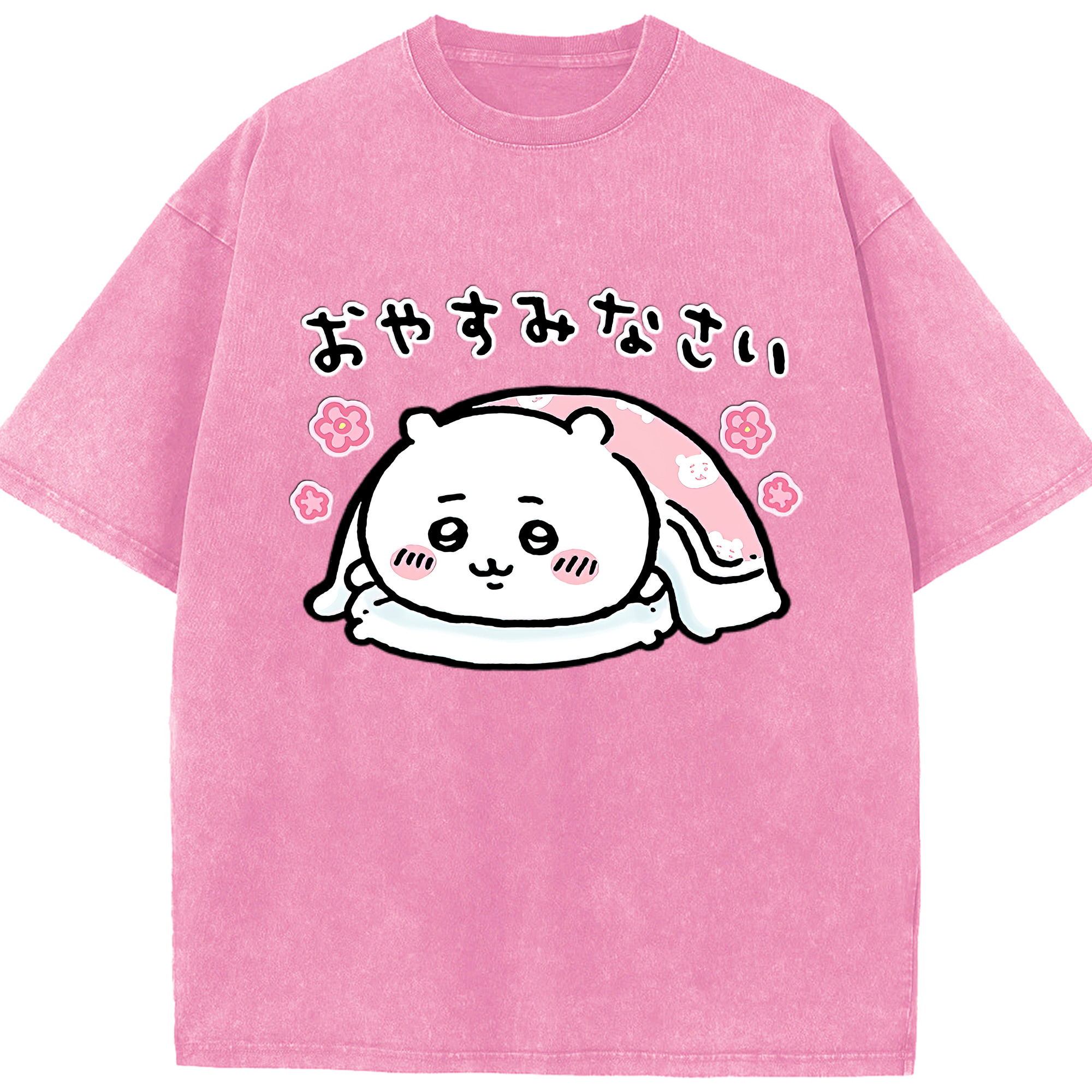 （画像用） ちいかわ ちいかわ Chii-kawa chiikawa 綿100% ヴィンテージ風 半袖Tシャツ（フロントプリント）